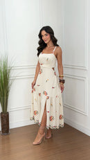 Vestido Linho Bordado Roberta New