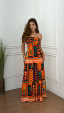 Vestido Tomara Que Caia Lastex Pilar Laranja