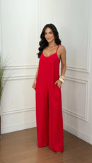 Macacão Pantalona Marant Jade Vermelho